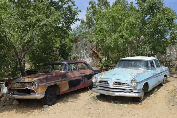 Route 66, břestovec, Az, starouši auta — Stock fotografie