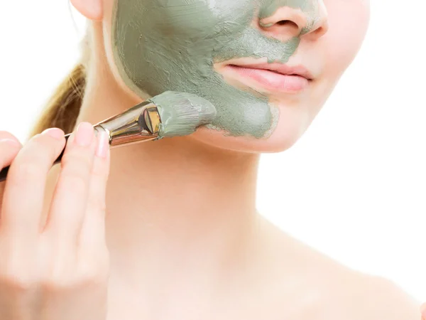 Woman applying  mask — Stock Photo, Image