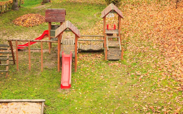 Playground playpark in fall autumn season. — ストック写真