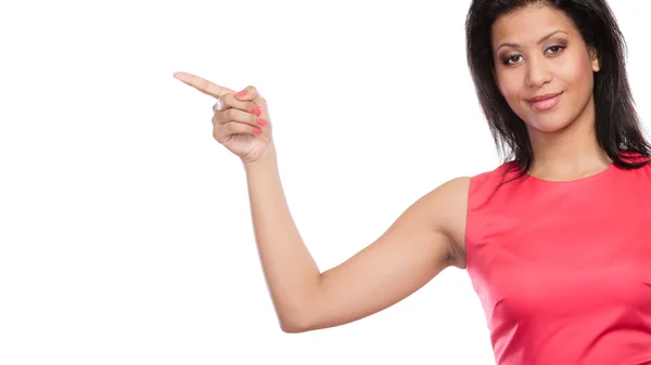 Ixed race woman pointing — Stock Photo, Image