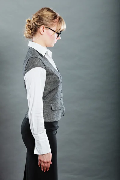 Profile of elegant young businesswoman secretary. — Stock Photo, Image