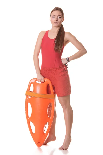 Lifeguard with rescue tube buoy — Stock Photo, Image