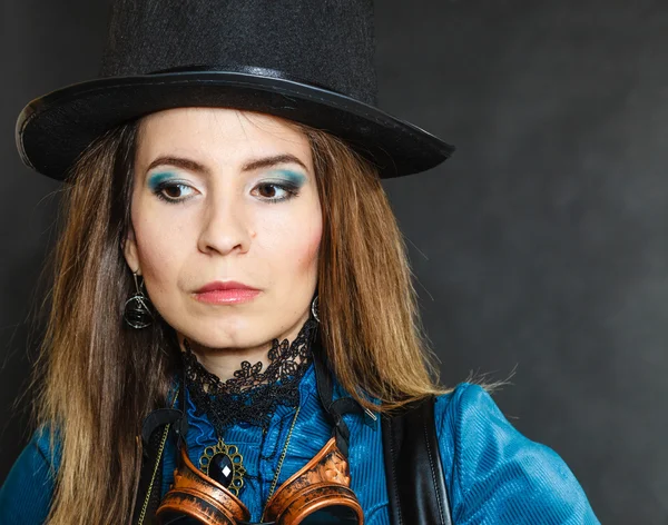 Steampunk retro dívka portrét. — Stock fotografie