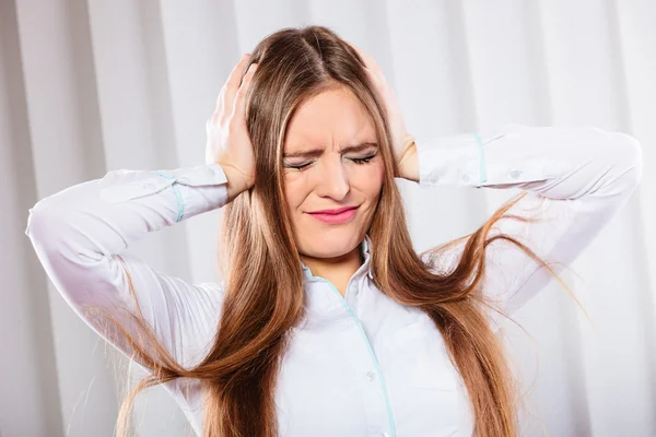 Woman having Headache — Stock Photo, Image
