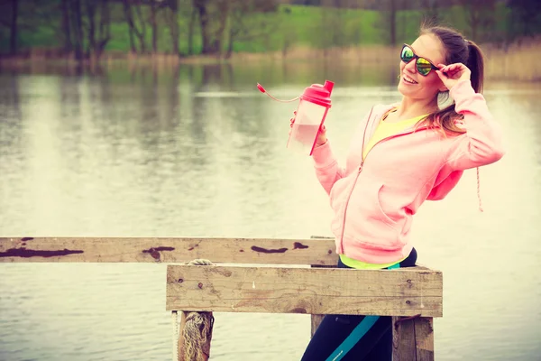 Frau nach dem Sport — Stockfoto