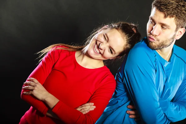 Mulher e homem sorridentes. Casal feliz . — Fotografia de Stock