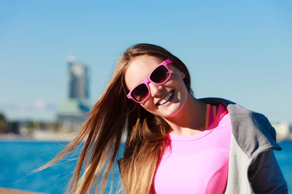 Girl spending time on fresh air — Stock Photo, Image