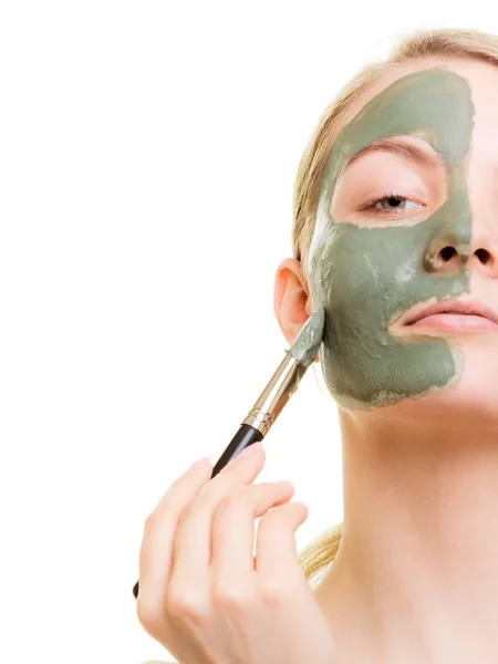 Woman applying  mask — Stock Photo, Image