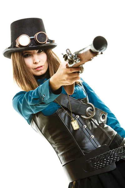 Funky chica en estilo steampunk. — Foto de Stock