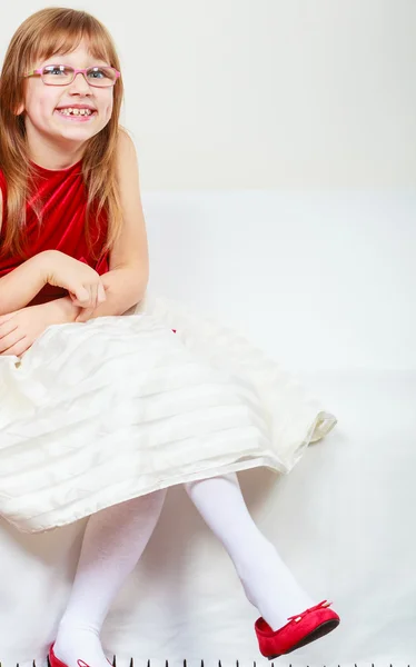 Funny little girl in glasses — Stock Photo, Image