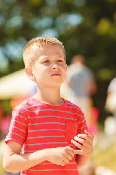 Portrait of boy outdoor in summer time. — Stock Photo, Image