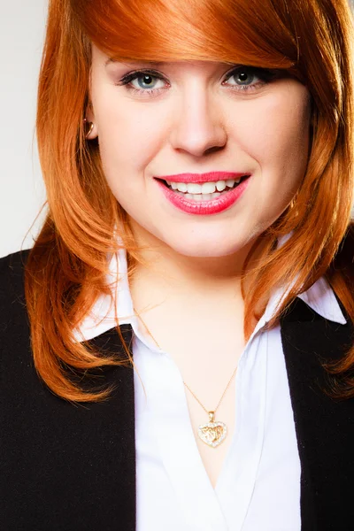 Redhaired business woman portrait — Stock Photo, Image