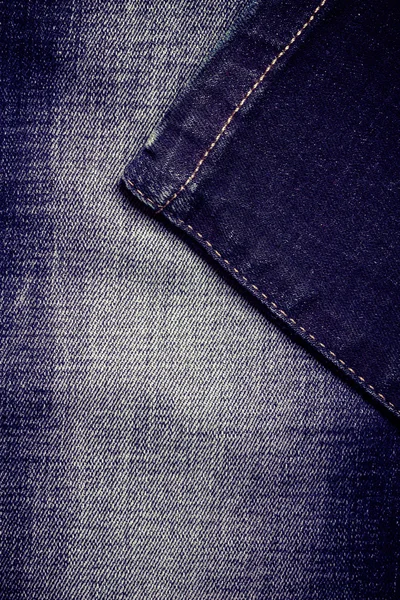 Closeup detail of blue denim — Stock Photo, Image