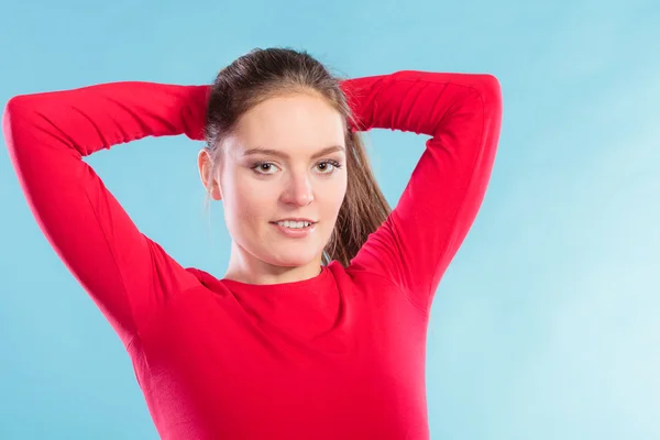 Porträtt av livräddare livräddare kvinna. — Stockfoto