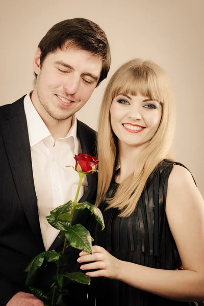 Elegant couple on perfect date. — Stock Photo, Image