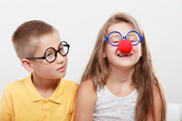 Happy and funny young siblings. — Stock Photo, Image