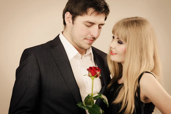 Elegant couple on perfect date. — Stock Photo, Image