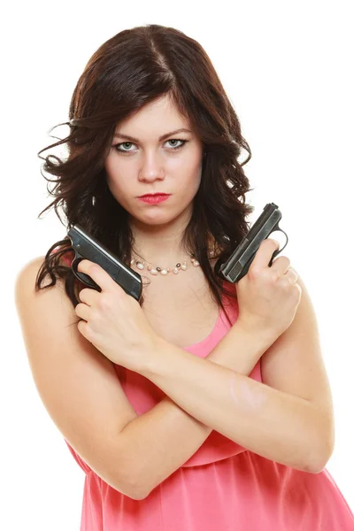 Full length sexy detective spy. — Stock Photo, Image