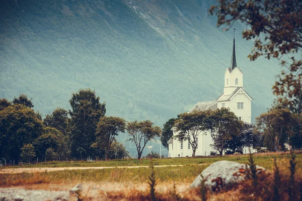 Igreja Oppstryn na Noruega — Fotografia de Stock