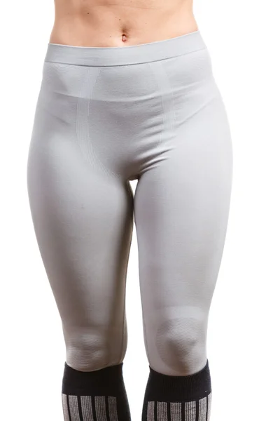 Kobiece biodra na sobie bieliznę termoaktywną — Zdjęcie stockowe