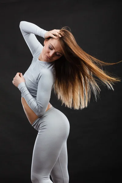 Donna sportiva che indossa biancheria intima termoattiva . — Foto Stock