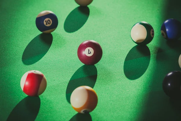 Koule Snooker na kulečníkový stůl — Stock fotografie