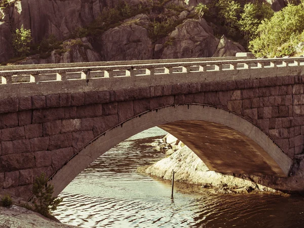 Vecchio ponte Vagand in Norvegia — Foto Stock