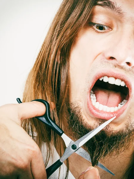 Miedo a cortar la barba —  Fotos de Stock