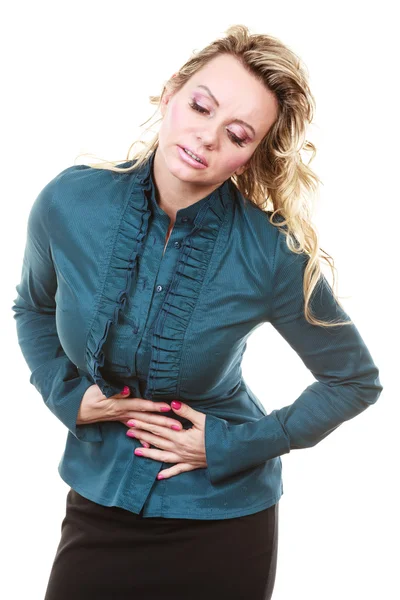 胃の痛みとエレガントな女性 — ストック写真