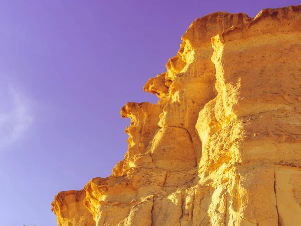 Enchanted City Bolnuevo Yellow Sandstone Shapes Rock Formations Murcia Spain — Stock Photo, Image