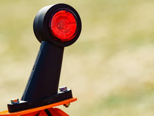 Breddmarkeringslykta Rött Ljus Uppgift Traktor Grävmaskin Industrifordon Jordbruksmaskin — Stockfoto