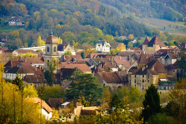 Arbois Stadt Herzen Der Jura Weinregion Ostfrankreichs Sehenswürdigkeiten Touristenattraktion — Stockfoto