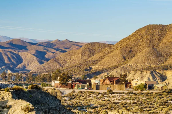 Tabernas Desert Landscape Western Leone Village Almeria Spain Movie Location — Stock Photo, Image