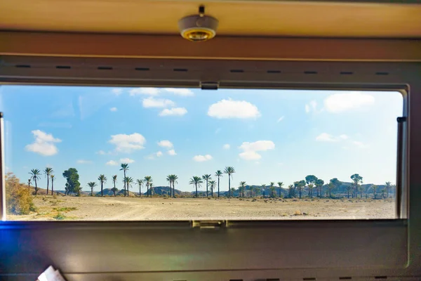 View Caravan Nature Landscape Sierra Alhamilla Mountain Range Spain Adventure — Stock Photo, Image