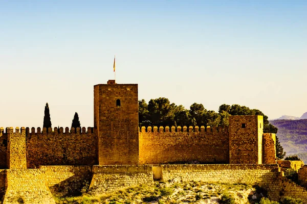 Alcazaba Erőd Antequerában Malaga Tartományban Andalucia Spanyolországban Történelmi Nevezetesség — Stock Fotó