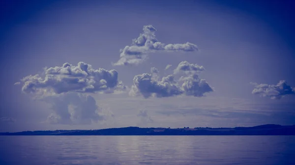 Vacker Havsutsikt Havet Horisont Kust Och Himmel Lugn Scen Naturens — Stockfoto