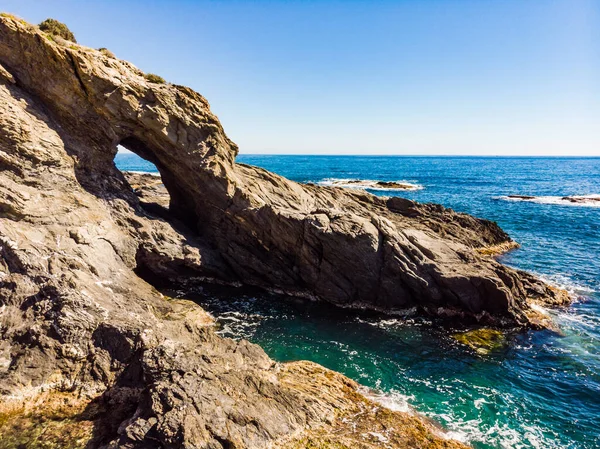 Costa Rocosa Española Región Mediterránea Villaricos Almería Andalucía Oriental — Foto de Stock