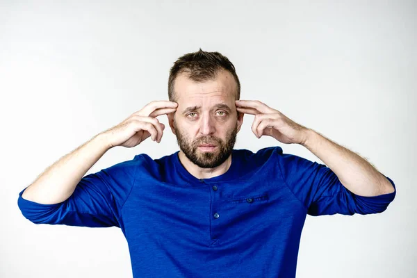 Adult Man Being Worried Something Guy Gesturing Hands Seeing Unpleasand — Stock Photo, Image