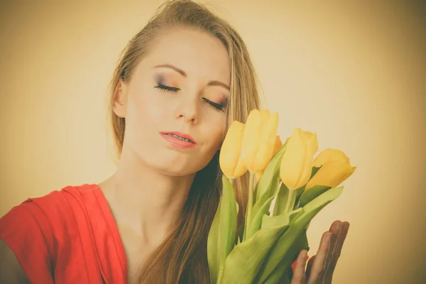 Internationale Vrouwendag Acht Maart Mooi Portret Van Mooie Vrouw Blond — Stockfoto