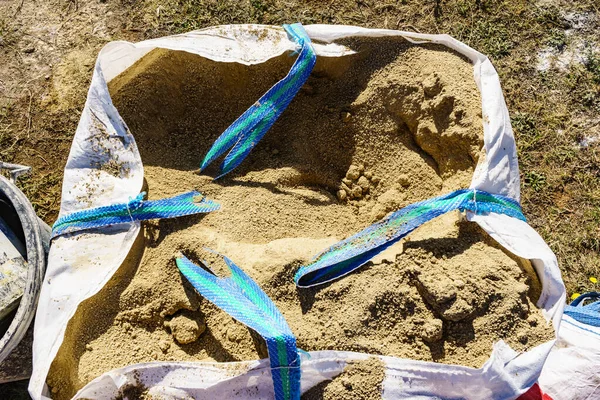 Construction Works Area Big Bag Sand — Stock Photo, Image