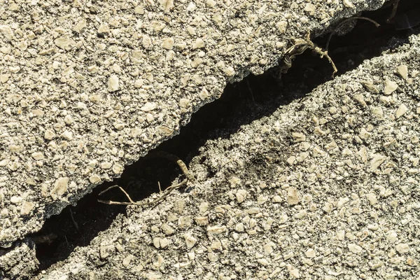 Abisso Sulla Vecchia Strada Asfaltata Crack Pausa Sul Marciapiede Modo — Foto Stock