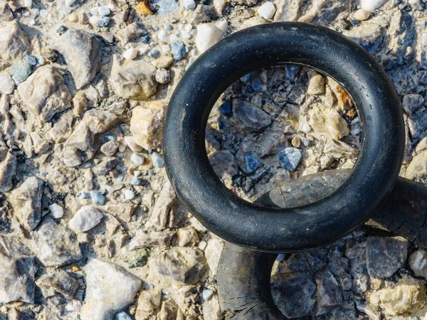 Vue Détaillée Anciens Nouveaux Cintres Caoutchouc Tuyau Échappement Voiture Moteur — Photo