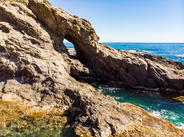 Costa Rocosa Española Región Mediterránea Villaricos Almería Andalucía Oriental — Foto de Stock