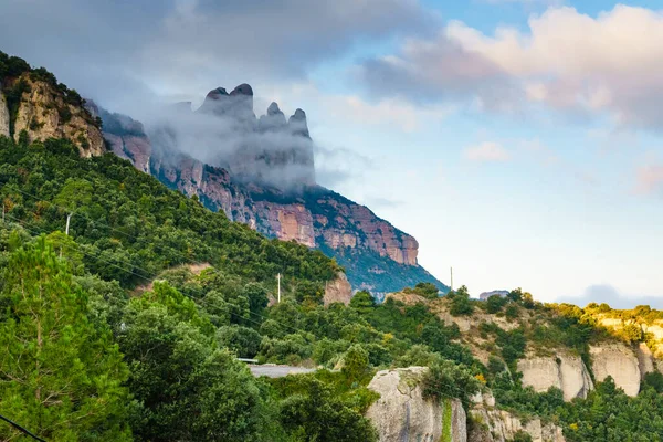 Mountain Montserrat Rocky Landscape Catalonia Spain Place Visit — Stock Photo, Image