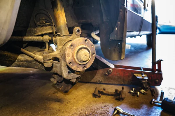 Bilen Tjänst Detalj Hjulenheten Bilen — Stockfoto