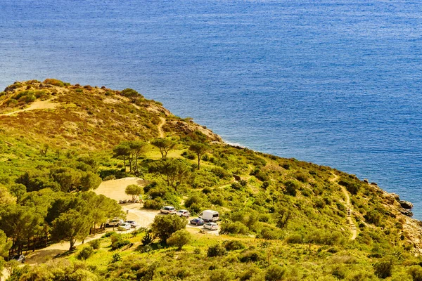 Côte Espagnole Mer Méditerranée Punta Falconera Paysage Avec Sentier Pédestre — Photo