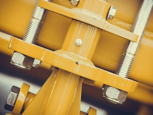 Szczegóły Przemysłowe Mechaniczne Koncepcja Narzędzi Śruby Śruby Stalowych Dużych Maszynach — Zdjęcie stockowe