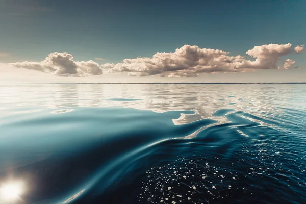 Lindas Paisagens Marinhas Horizonte Azul Mar Céu Cena Tranquila Composição — Fotografia de Stock