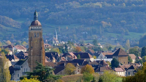 Arbois Miasto Samym Sercu Regionu Winiarskiego Jura Wschodniej Francji Miejsce — Zdjęcie stockowe