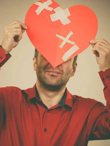 Brutte Relazioni Rottura Tristezza Emozioni Concetto Uomo Adulto Che Tiene — Foto Stock